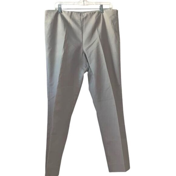 Charter Club Classic Fit Womens Pants Size 14 Gray Cotton Blend Side Zip - Picture 1 of 10